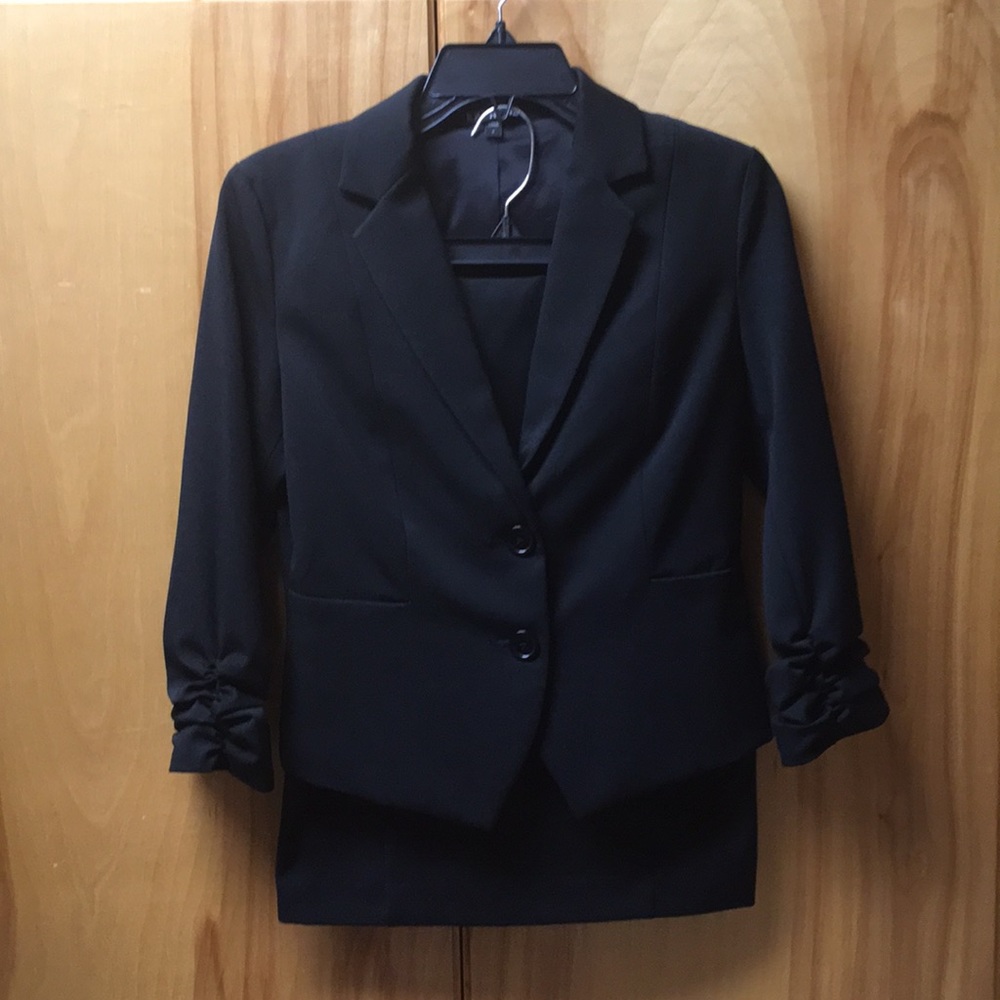 Express Two-piece Black Business Skirt Suit